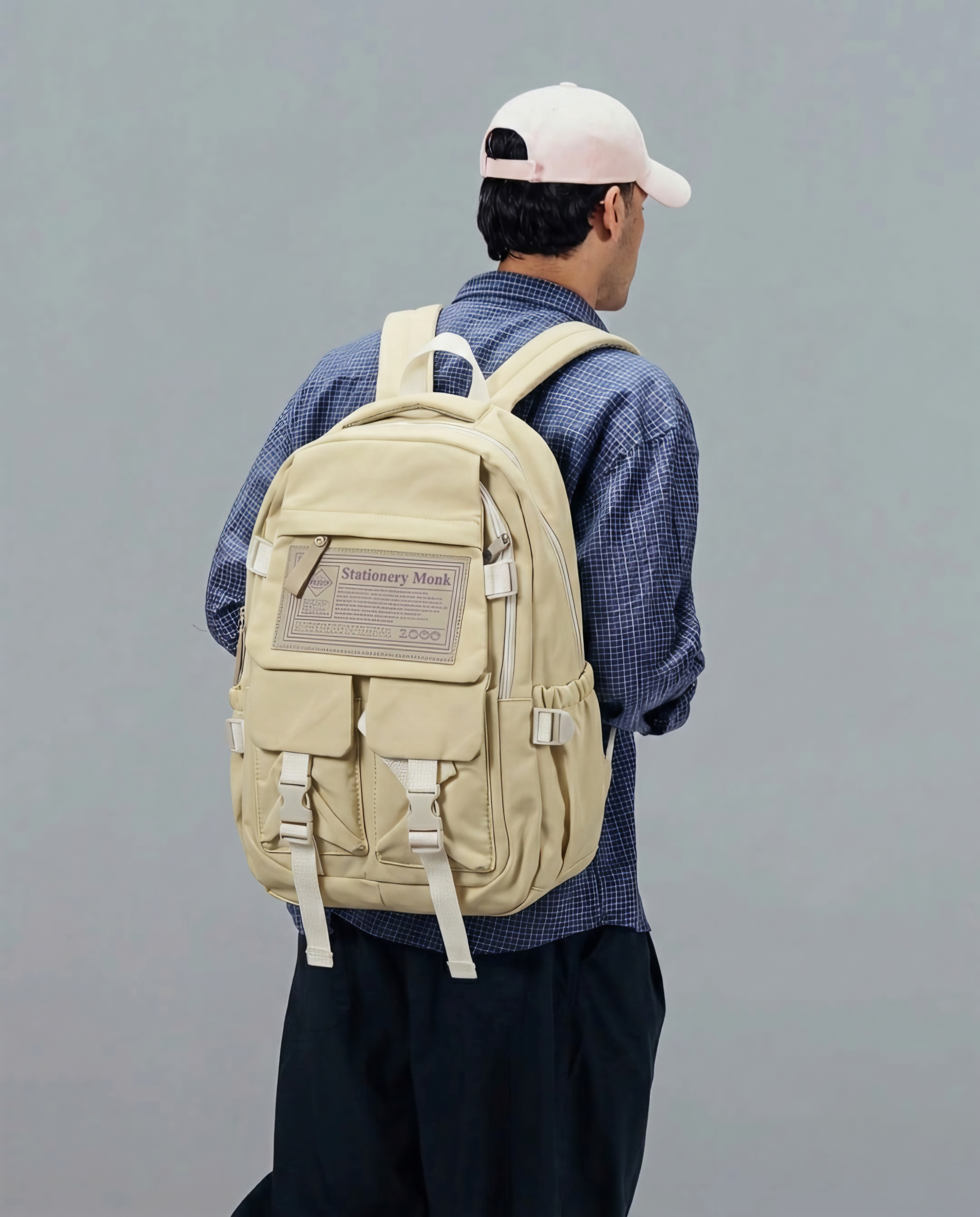 Beige korean bags for college