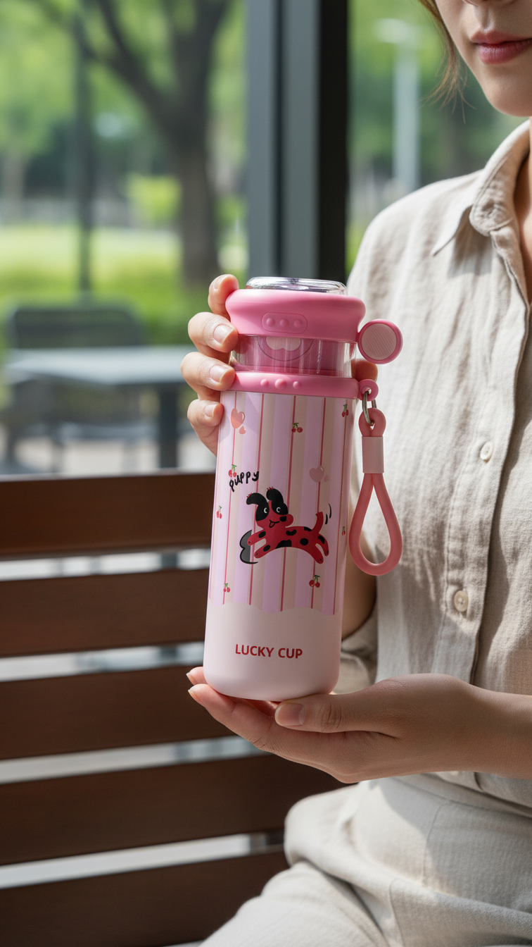 Kids tumbler water bottle spill proof